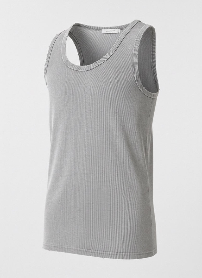 Yıkamalı Eskitmeli Tank Top Kaşkorse Atlet