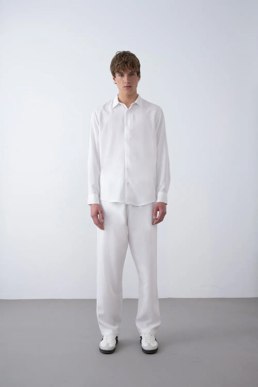 Bol Kesim %100 Tencel Gömlek