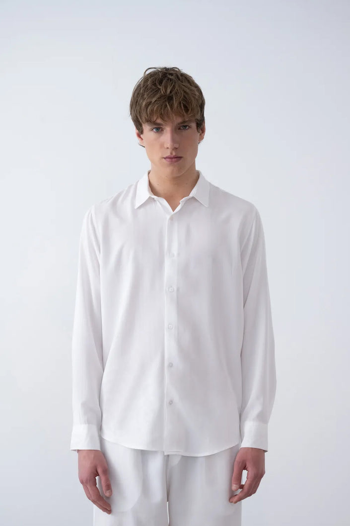 Bol Kesim %100 Tencel Gömlek