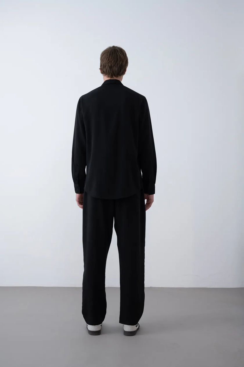 Bol Kesim %100 Tencel Gömlek