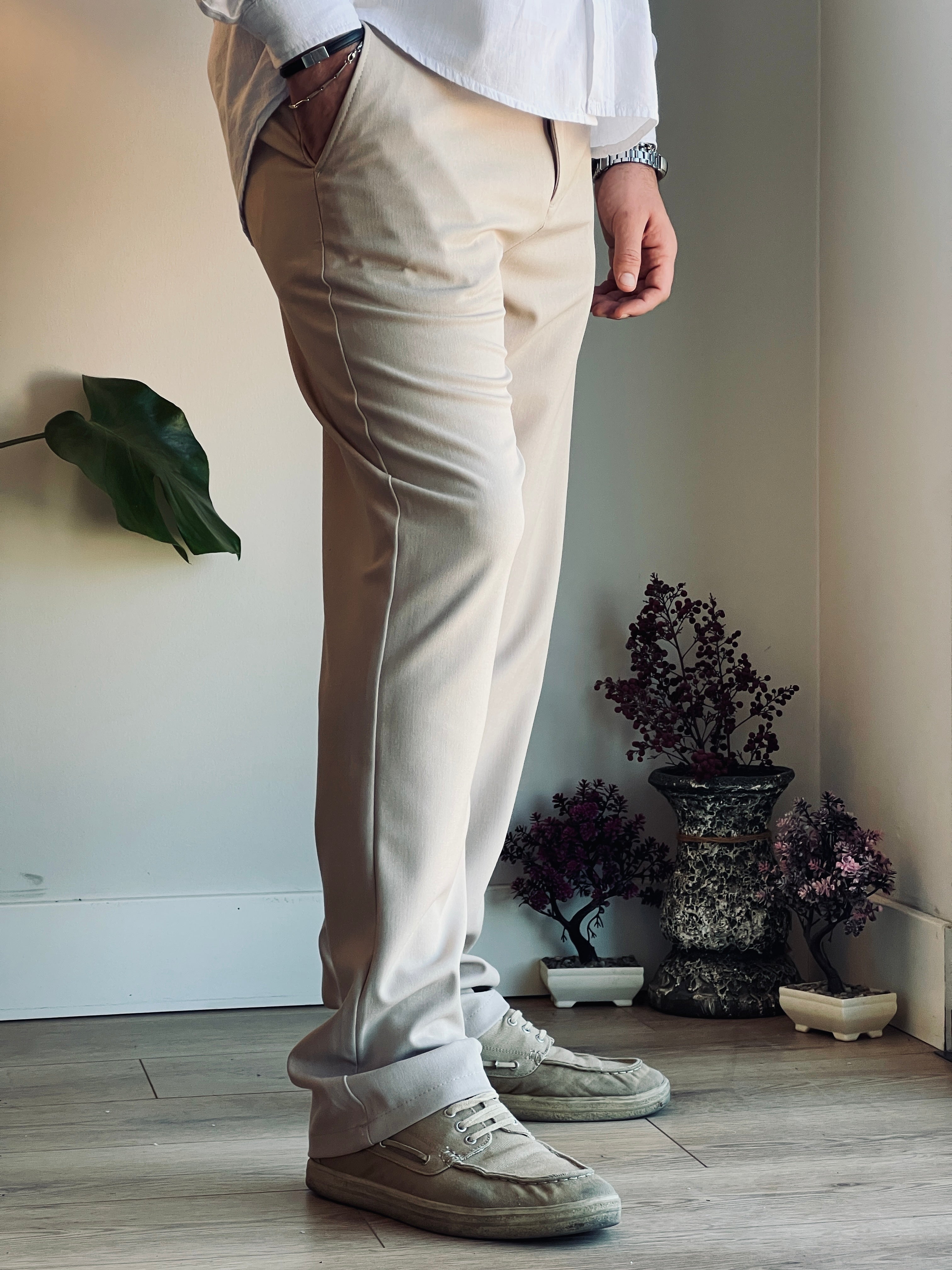 Premium Kumaş Pantolon Bej