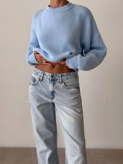 Bebek Mavisi Yumoş Triko Kazak