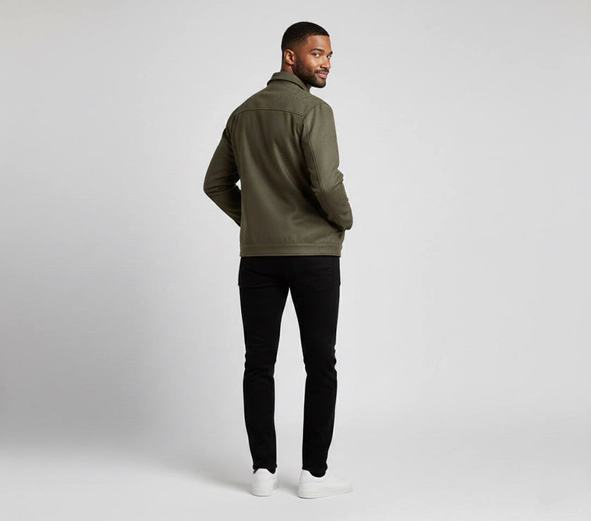 Suede Scuba Four-Pocket Regular Fit Men's Jacket