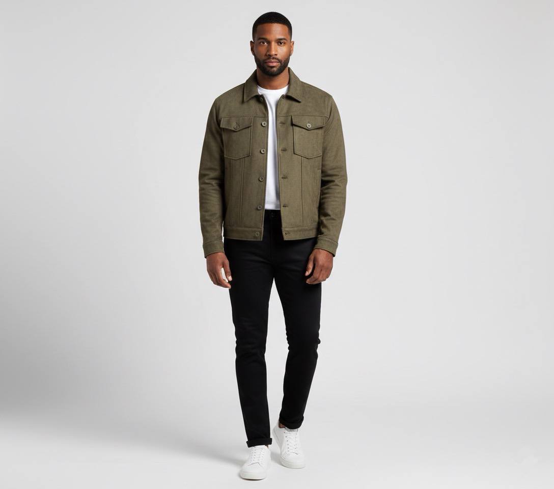 Suede Scuba Four-Pocket Regular Fit Men's Jacket