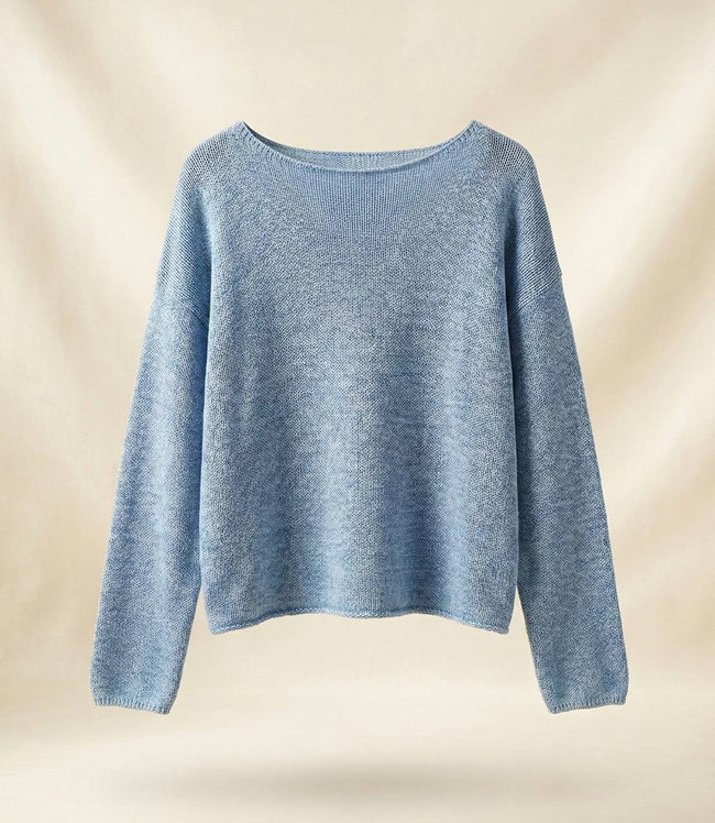 Kayık Yaka Salaş Baharlık Triko Kazak