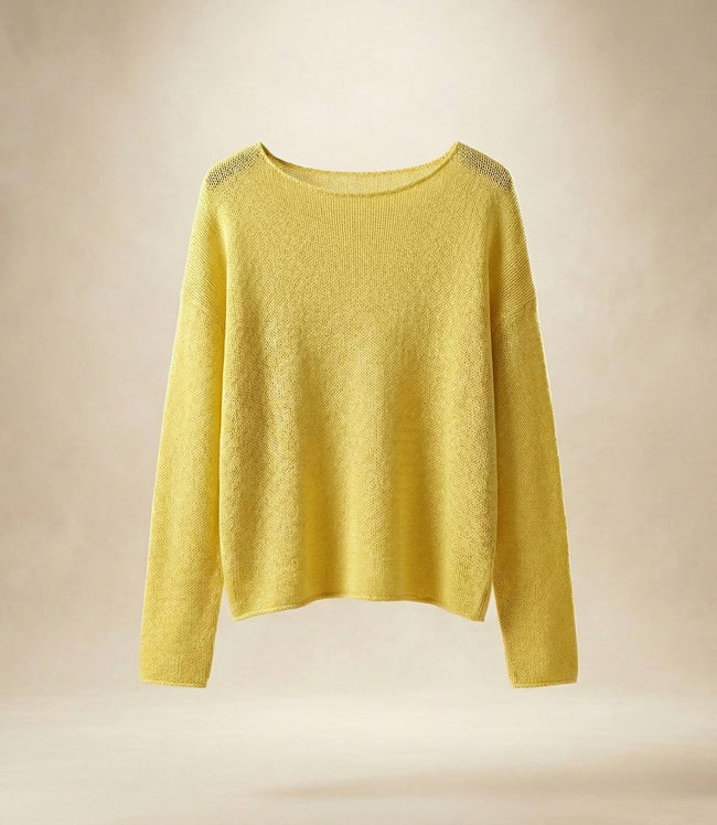 Kayık Yaka Salaş Baharlık Triko Kazak