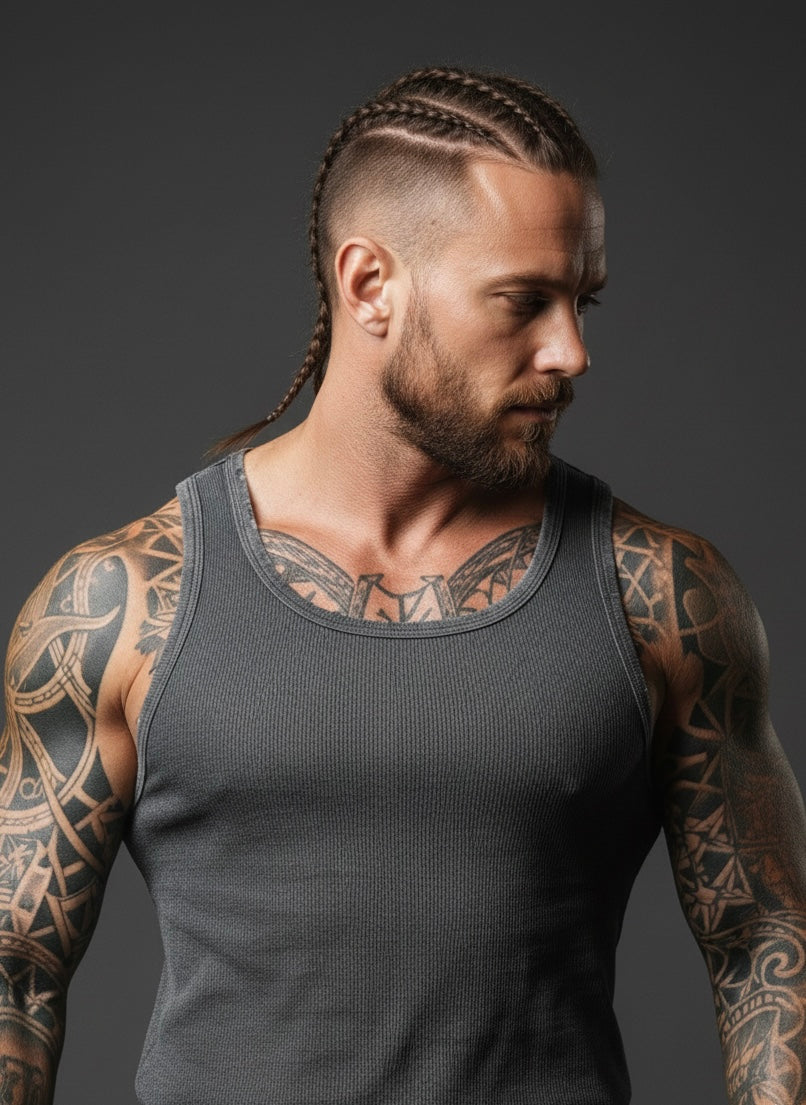 Yıkamalı Eskitmeli Tank Top Kaşkorse Atlet