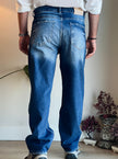 Baggy Model Taşlamalı Regular Fit Jean Pantolon - Mavi
