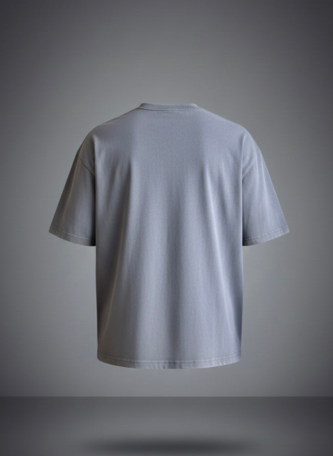 Zincir Kolye Detaylı Yıkamalı Oversize Tişört