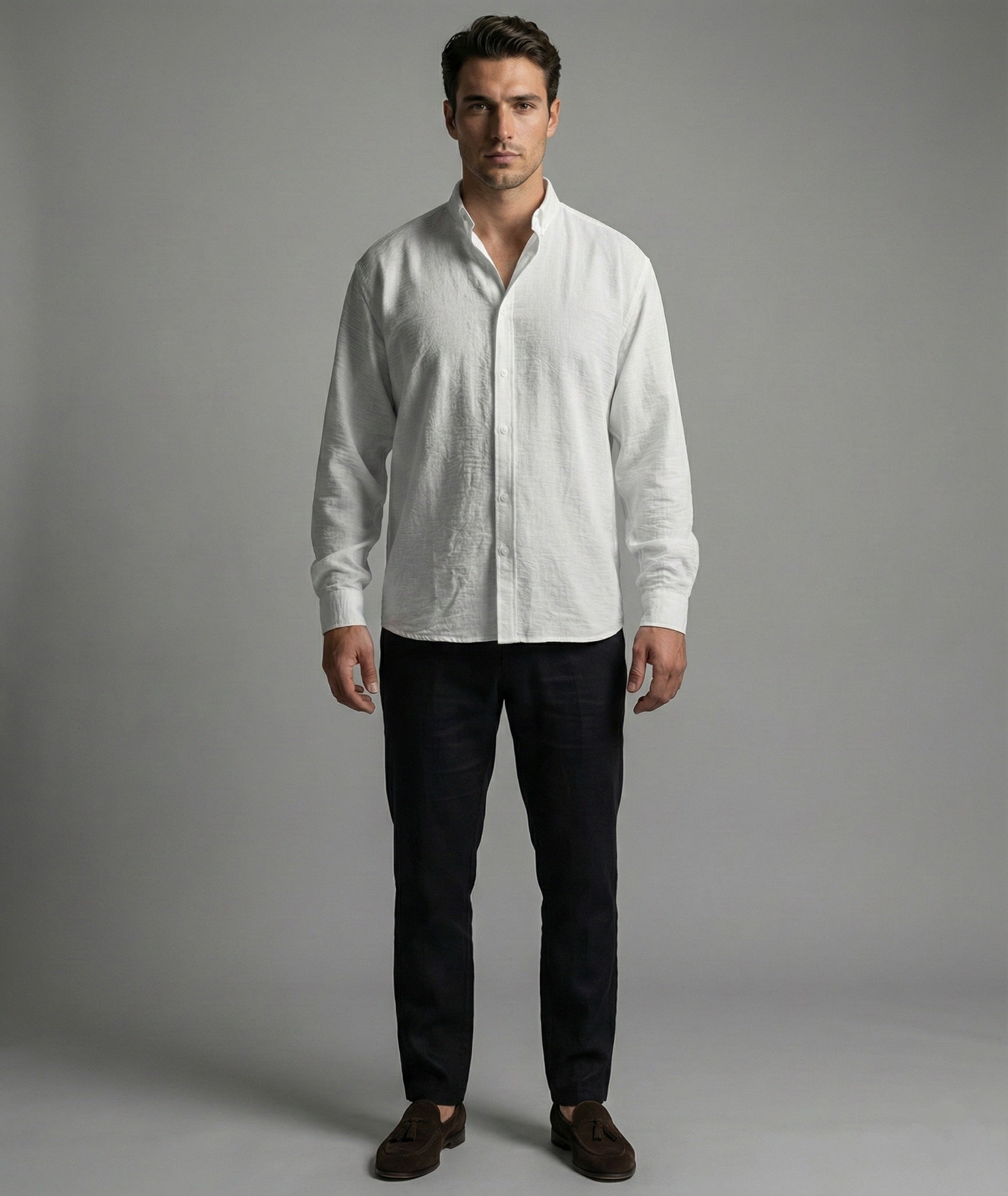 OVERSIZE DÖKÜMLÜ CRINKLE BEYAZ GÖMLEK