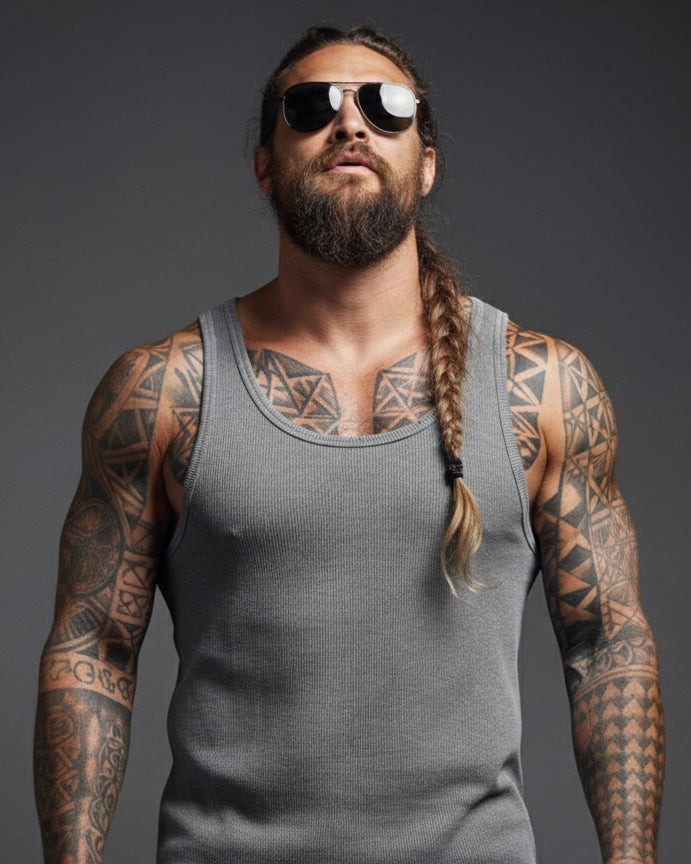 Yıkamalı Eskitmeli Tank Top Kaşkorse Atlet