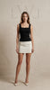 Kare Yaka Fitilli Triko Atlet/Body Siyah