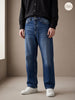 Baggy Model Taşlamalı Regular Fit Jean Pantolon - Mavi