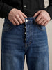 Baggy Model Taşlamalı Regular Fit Jean Pantolon - Mavi