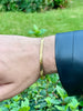 Silver Color Flat Herringbone Chain Men's Bracelet