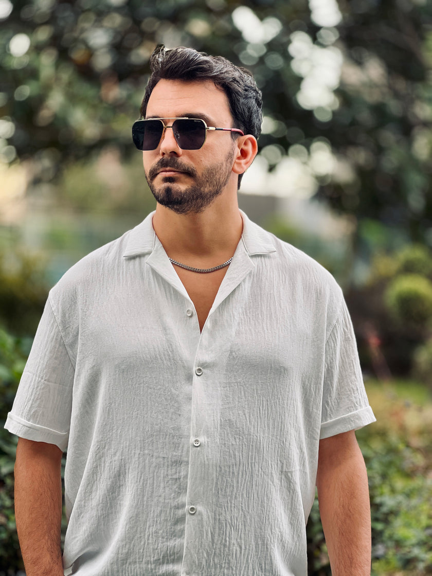 Çelik Çift Sıra Zincir Kolye