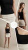 Kare Yaka Fitilli Triko Atlet/Body Siyah