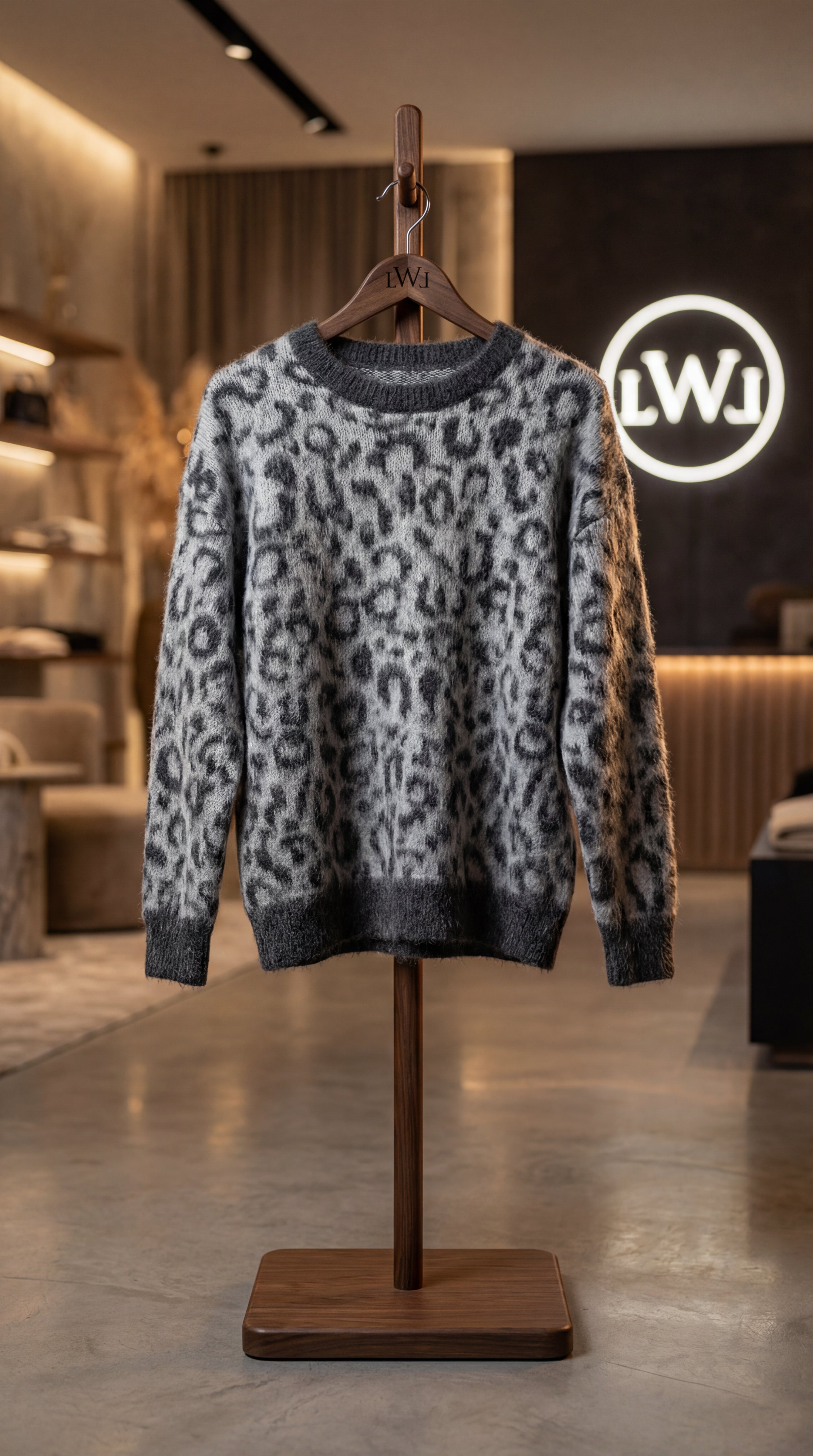 Leopard Print Oversized Sweater