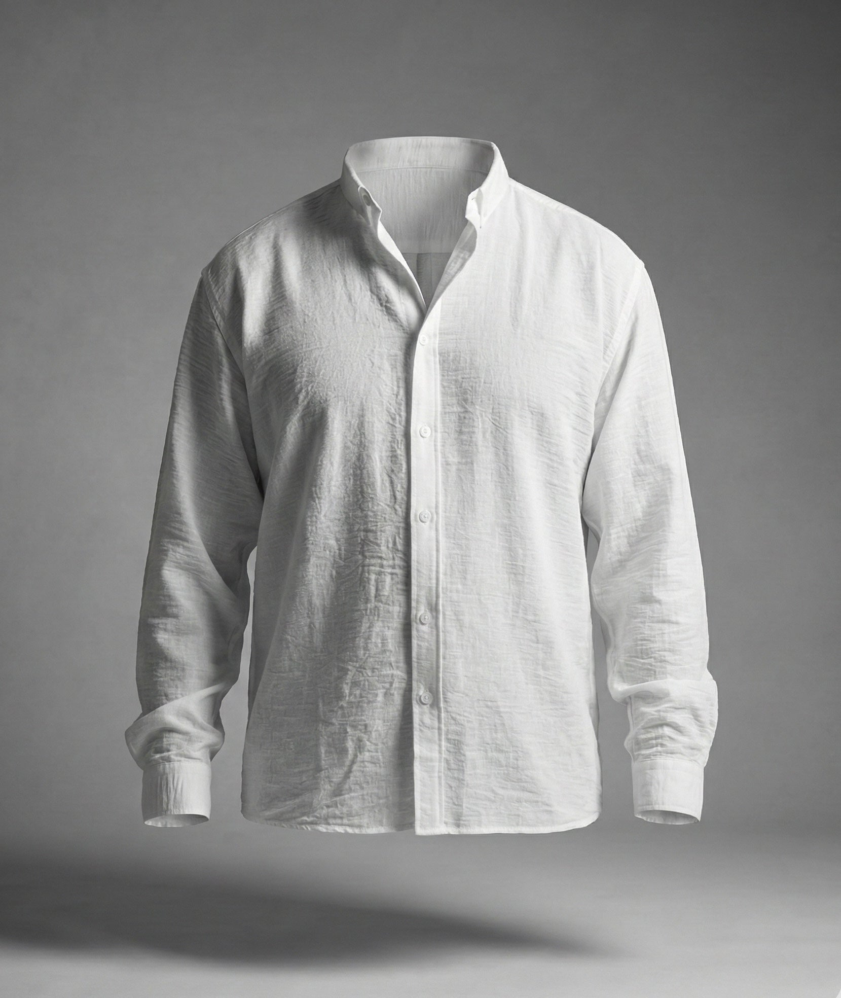 OVERSIZE DÖKÜMLÜ CRINKLE BEYAZ GÖMLEK