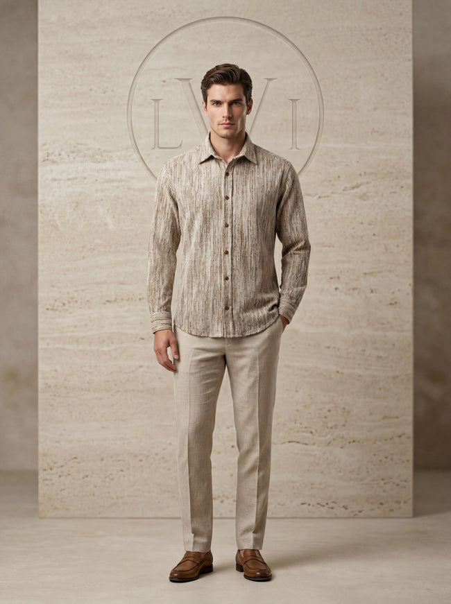 OVERSIZE EFEKTLİ KADİFE GÖMLEK KREM