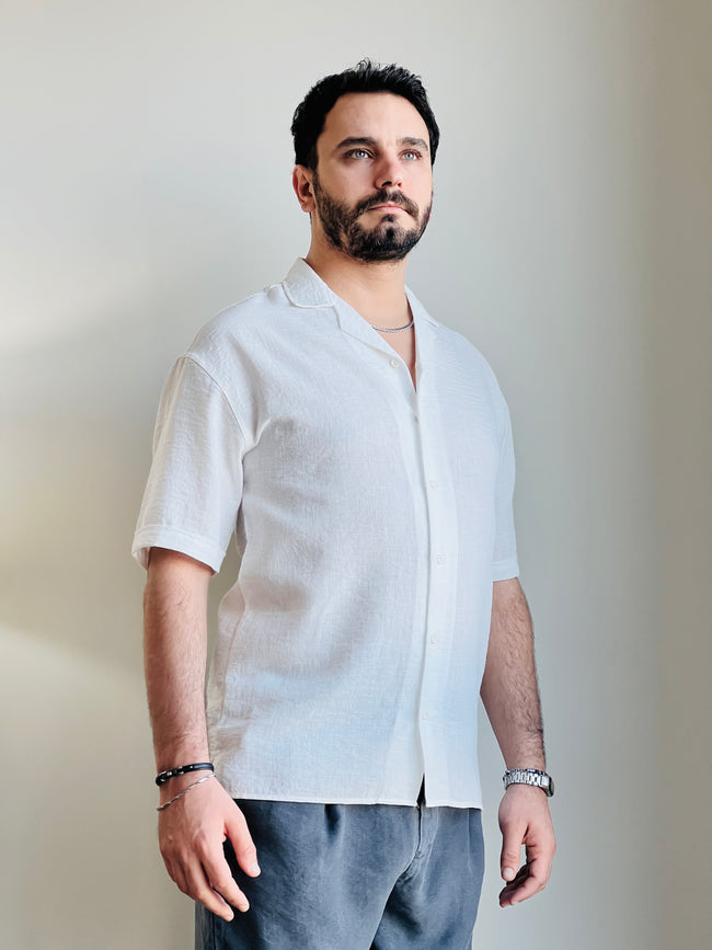 Dokuma Kısa Kollu Gömlek