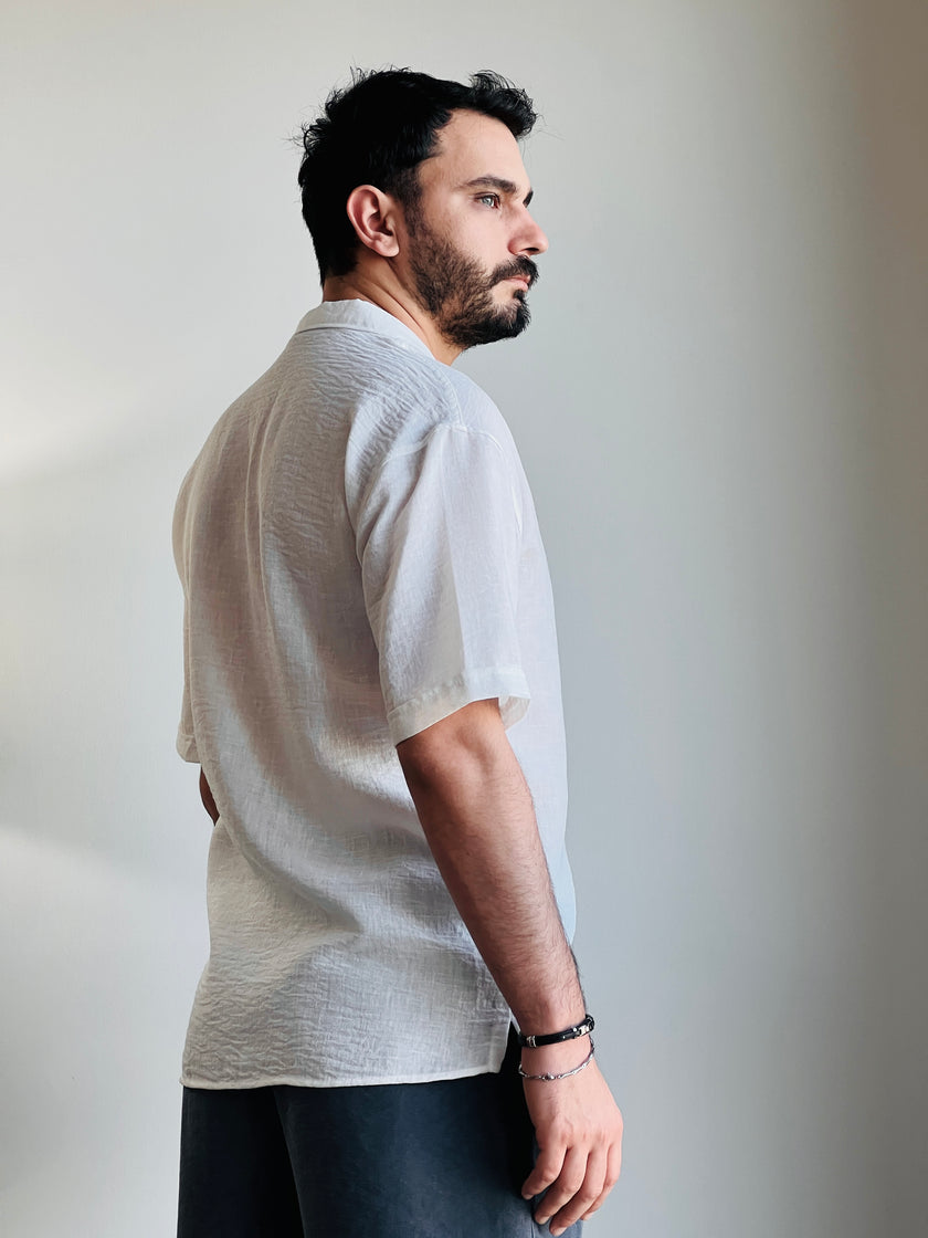 Dokuma Kısa Kollu Gömlek