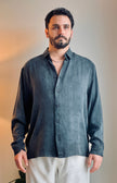 Erkek Füme Bambu Kumaş Gömlek - İpeksi Dokunuş & Dökümlü Relax Fit