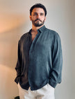 Erkek Füme Bambu Kumaş Gömlek - İpeksi Dokunuş & Dökümlü Relax Fit