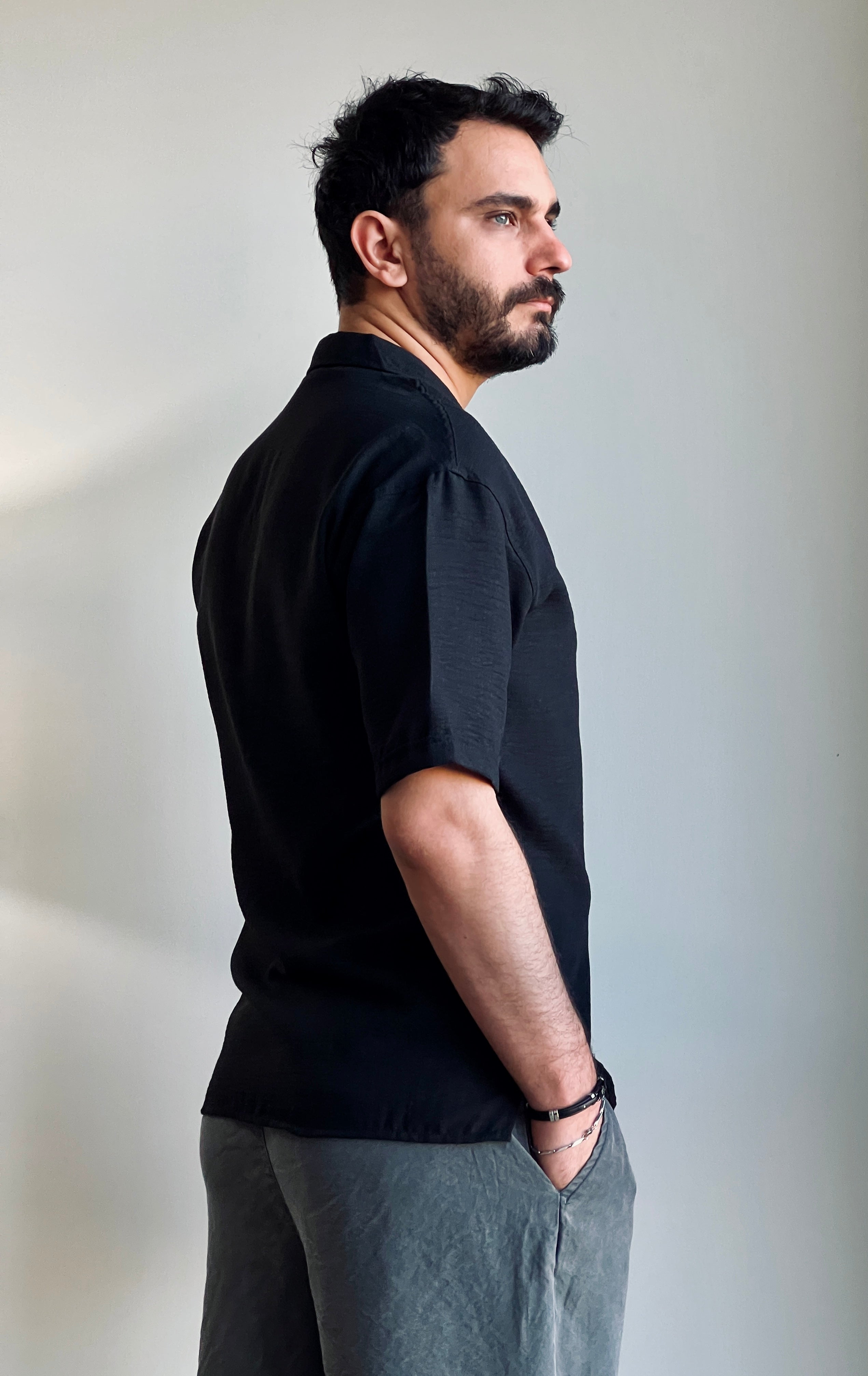 Dokuma Kısa Kollu Gömlek