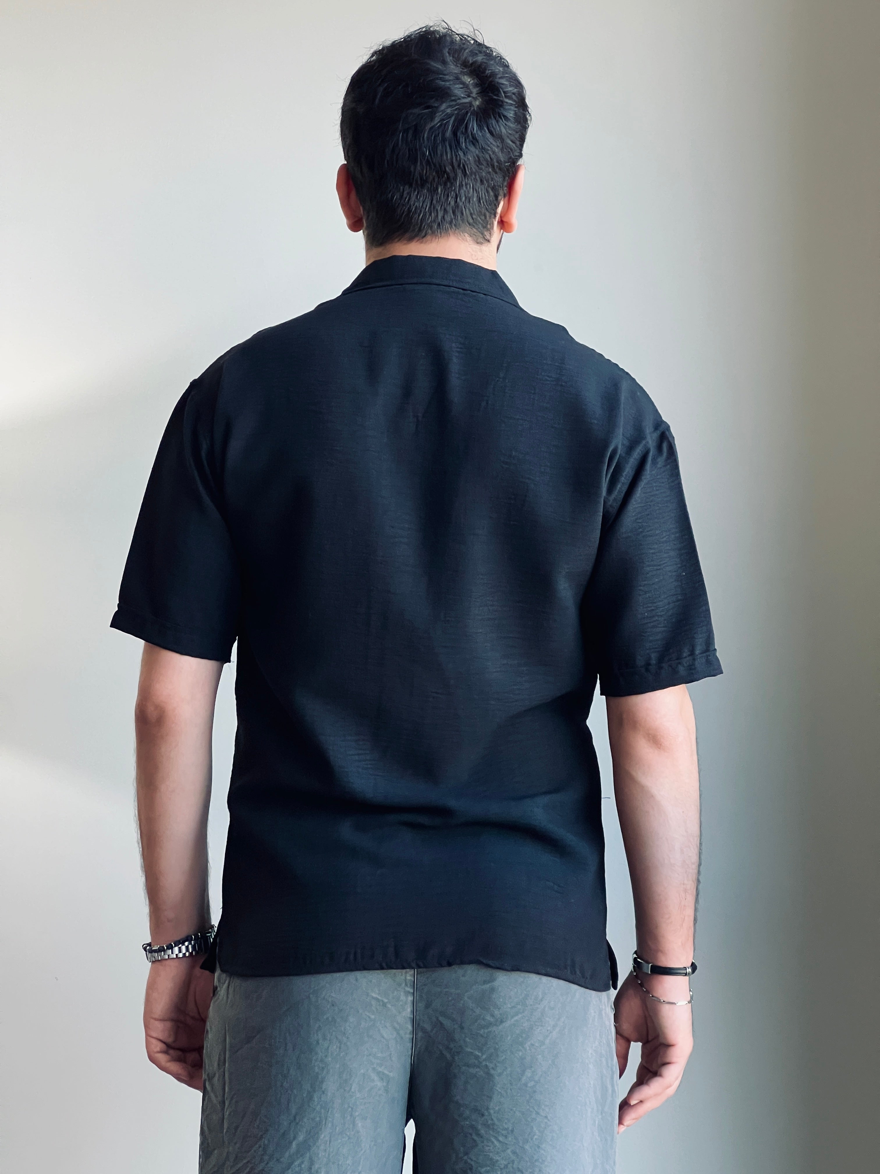 Dokuma Kısa Kollu Gömlek