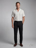 Erkek Siyah Beli Lastikli Esnek Kumaş Premium Chino Pantolon - Smart Casual Rahat Kesim
