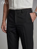 Erkek Siyah Beli Lastikli Esnek Kumaş Premium Chino Pantolon - Smart Casual Rahat Kesim