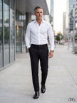 Erkek Siyah Beli Lastikli Esnek Kumaş Premium Chino Pantolon - Smart Casual Rahat Kesim