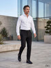 Erkek Siyah Beli Lastikli Esnek Kumaş Premium Chino Pantolon - Smart Casual Rahat Kesim