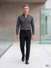 Erkek Siyah Beli Lastikli Esnek Kumaş Premium Chino Pantolon - Smart Casual Rahat Kesim