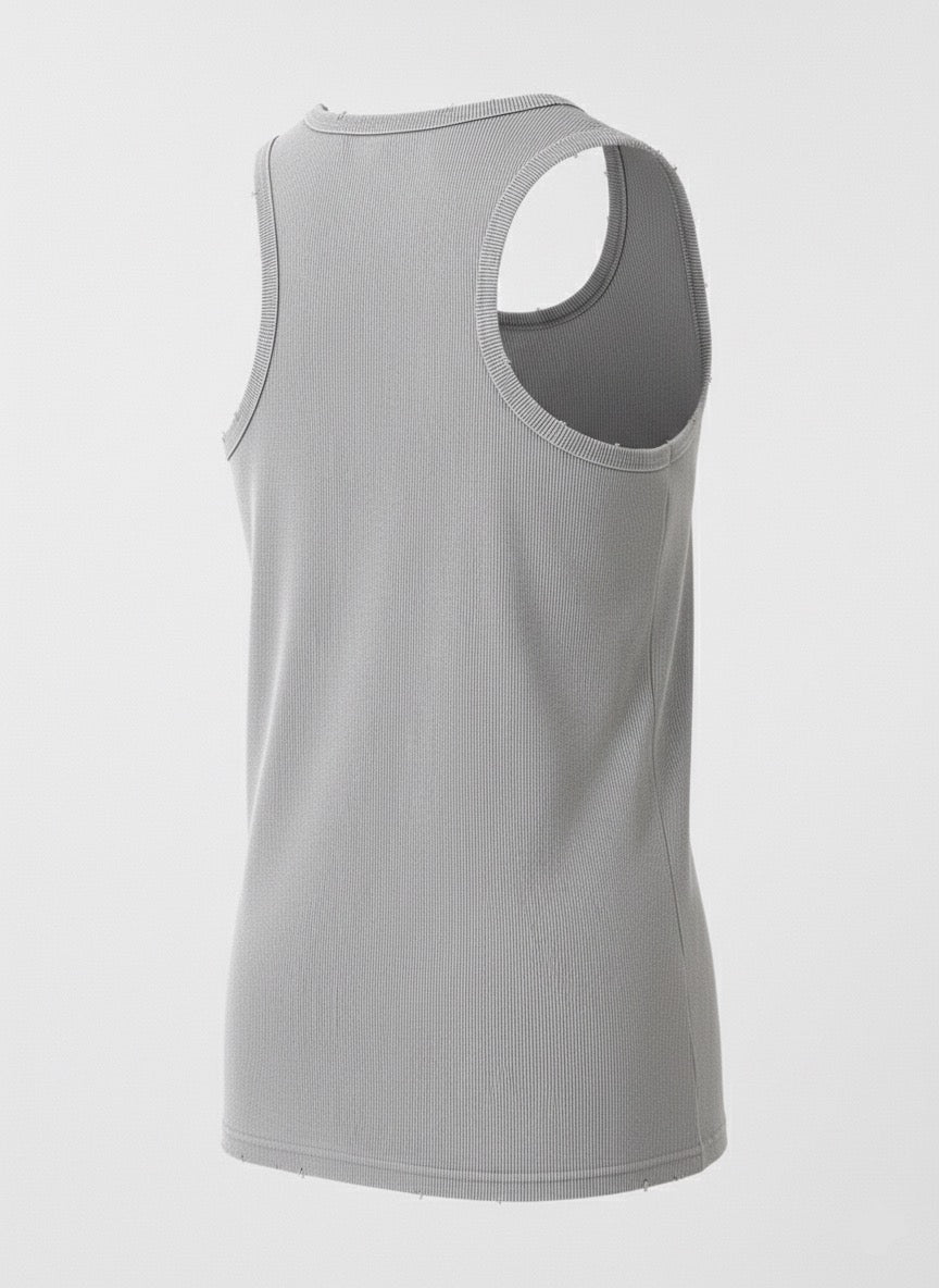 Yıkamalı Eskitmeli Tank Top Kaşkorse Atlet