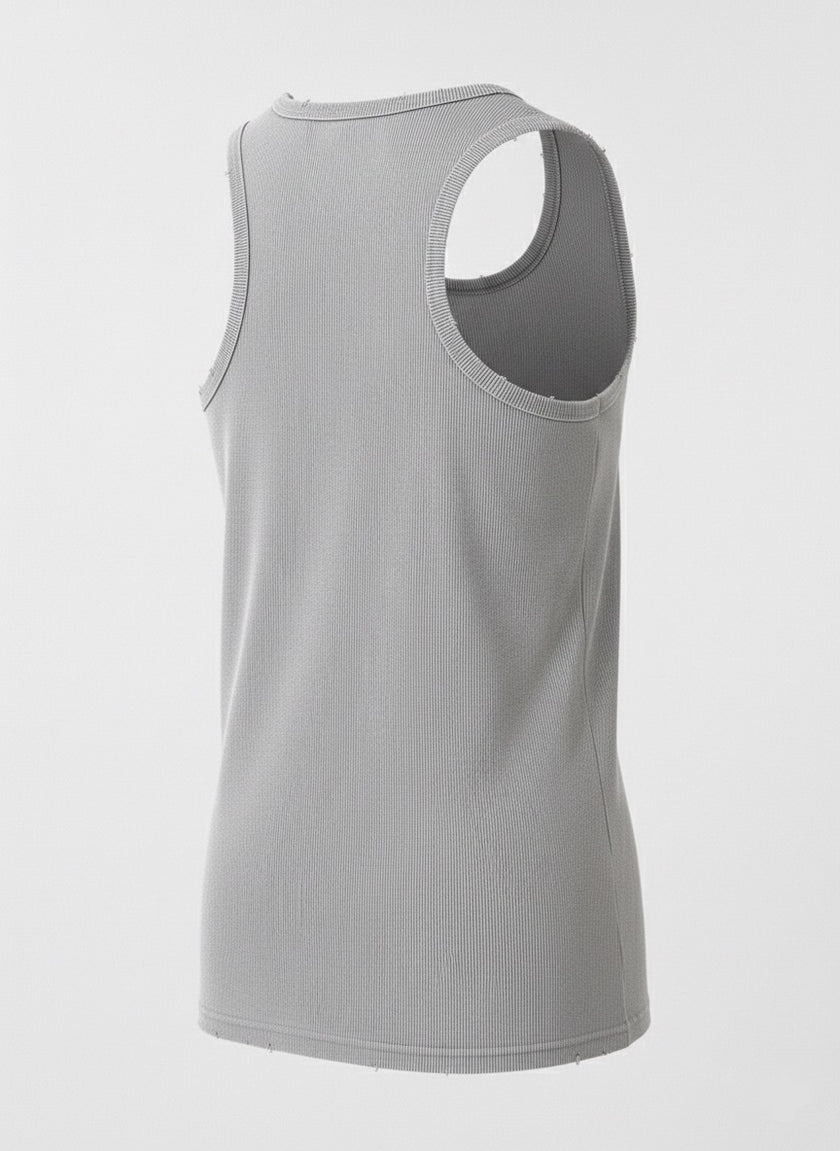 Yıkamalı Eskitmeli Tank Top Kaşkorse Atlet