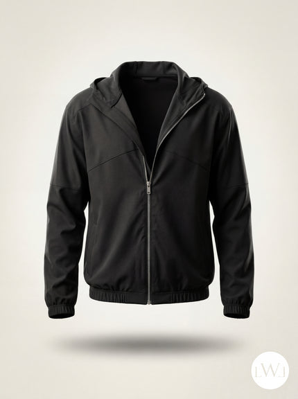 Zippered Windbreaker Jacket