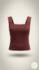 Square Neck White Ribbed Knit Tank/Bodysuit