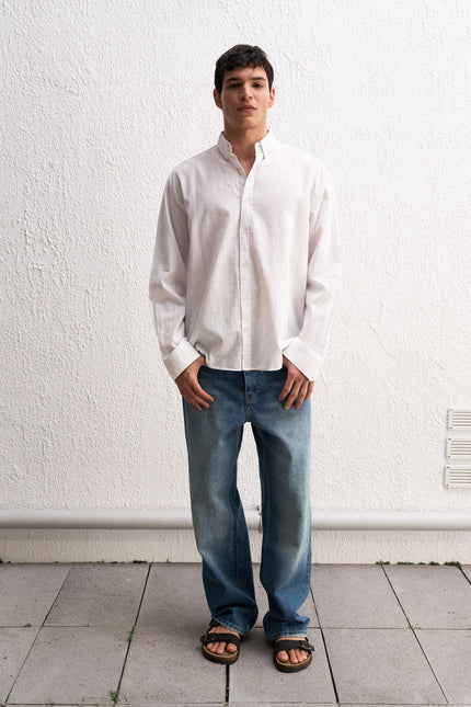 OVERSIZE FRESH KETEN GÖMLEK