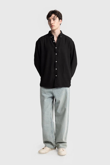 OVERSIZE DÖKÜMLÜ CRINKLE GÖMLEK