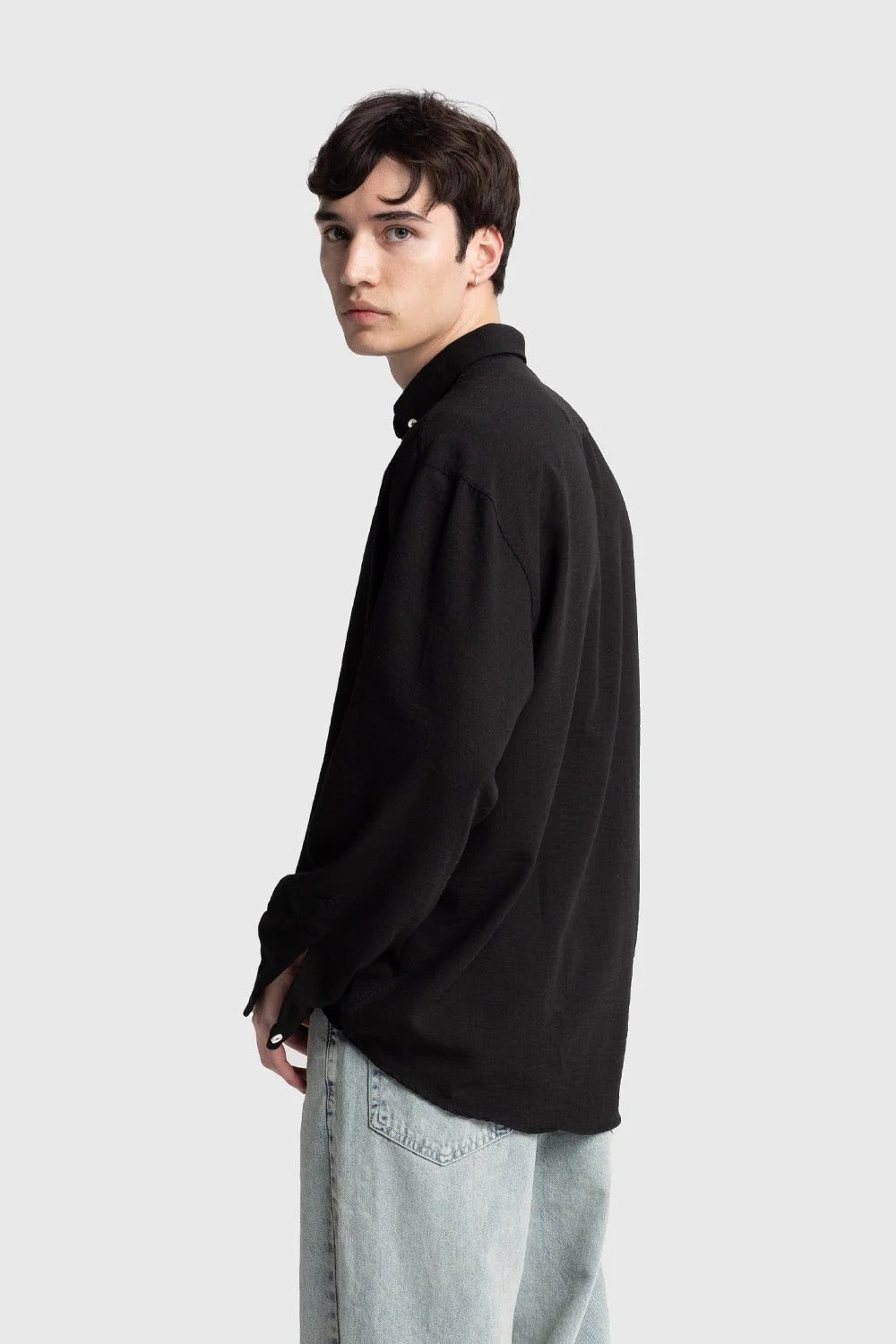 OVERSIZE DÖKÜMLÜ CRINKLE GÖMLEK