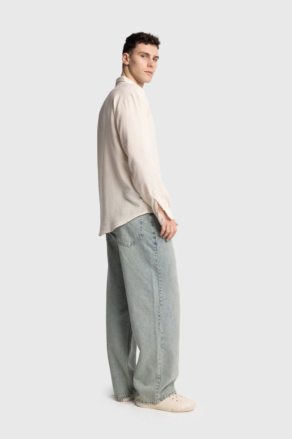 OVERSIZE DÖKÜMLÜ CRINKLE GÖMLEK