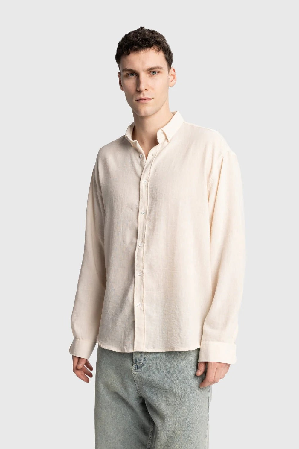 OVERSIZE DÖKÜMLÜ CRINKLE GÖMLEK