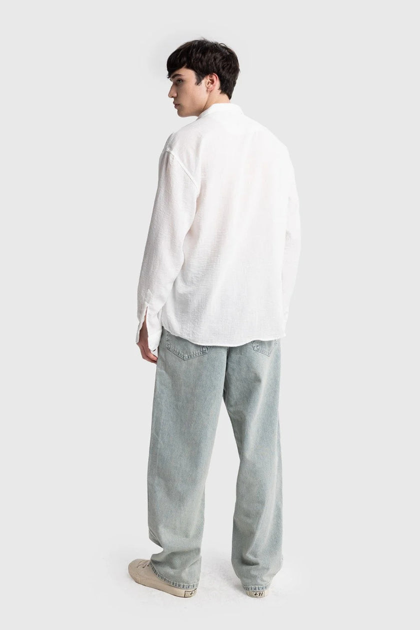 OVERSIZE DÖKÜMLÜ CRINKLE GÖMLEK