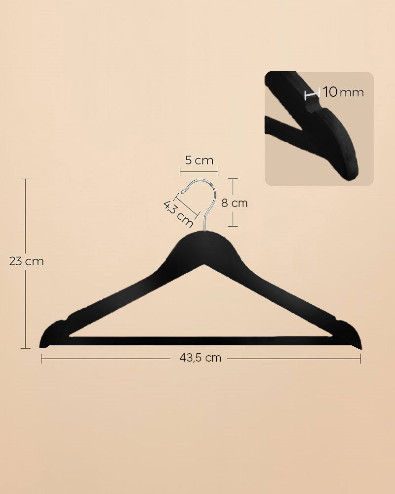 3 Adet Ahşap Görünümlü Uzun Ömürlü Askı