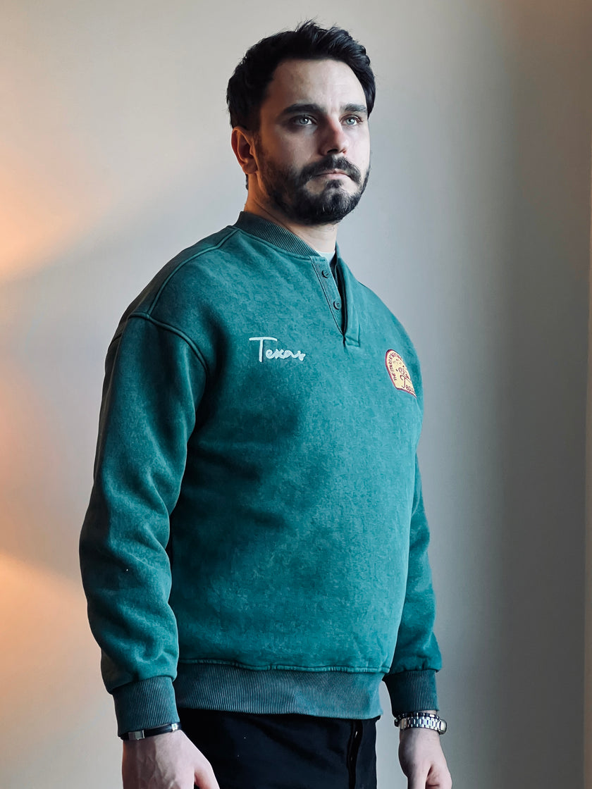 Yıkamalı Şardonlu Sweatshirt