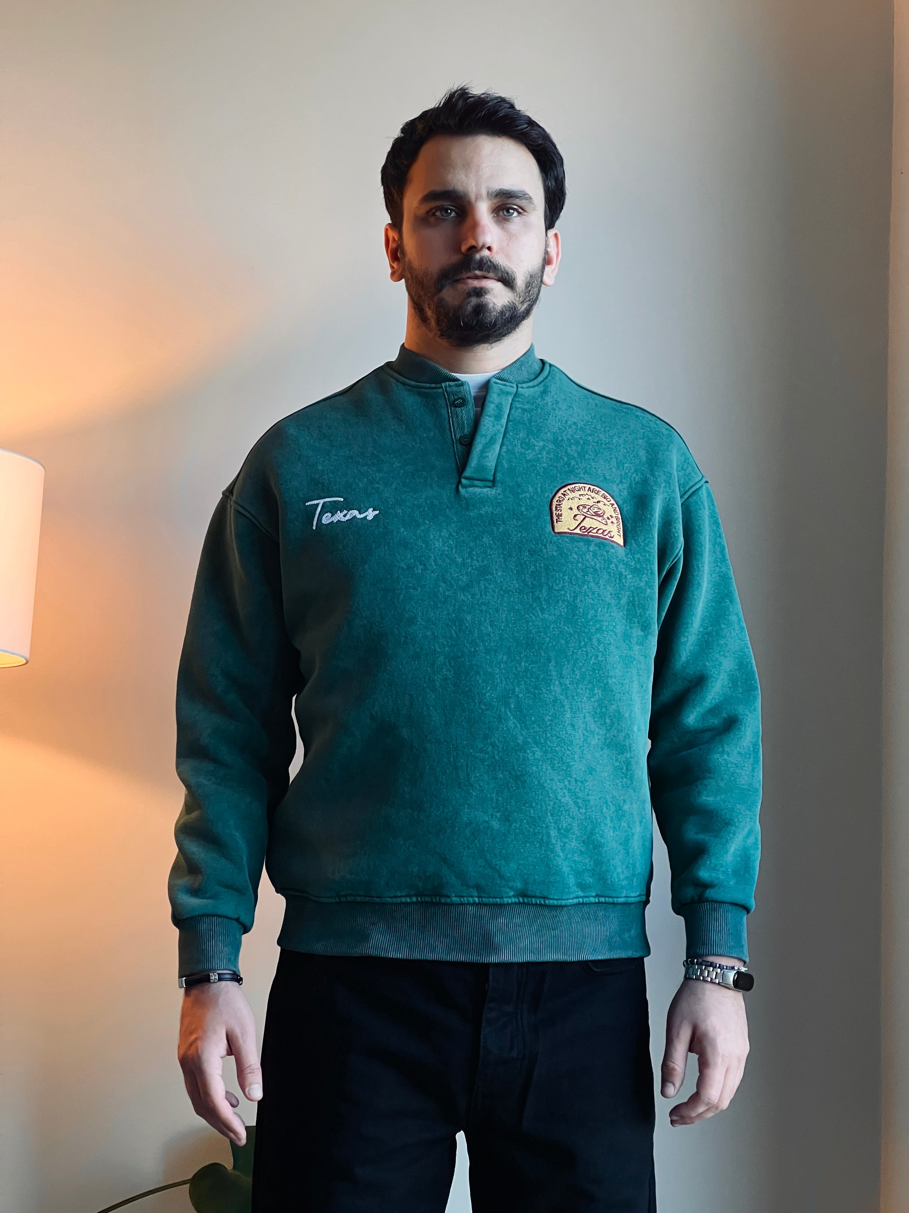 Yıkamalı Şardonlu Sweatshirt
