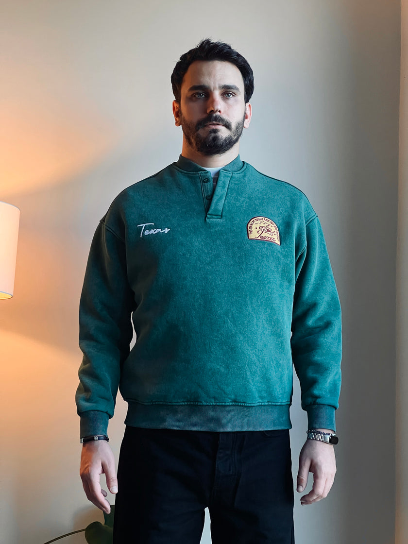 Yıkamalı Şardonlu Sweatshirt
