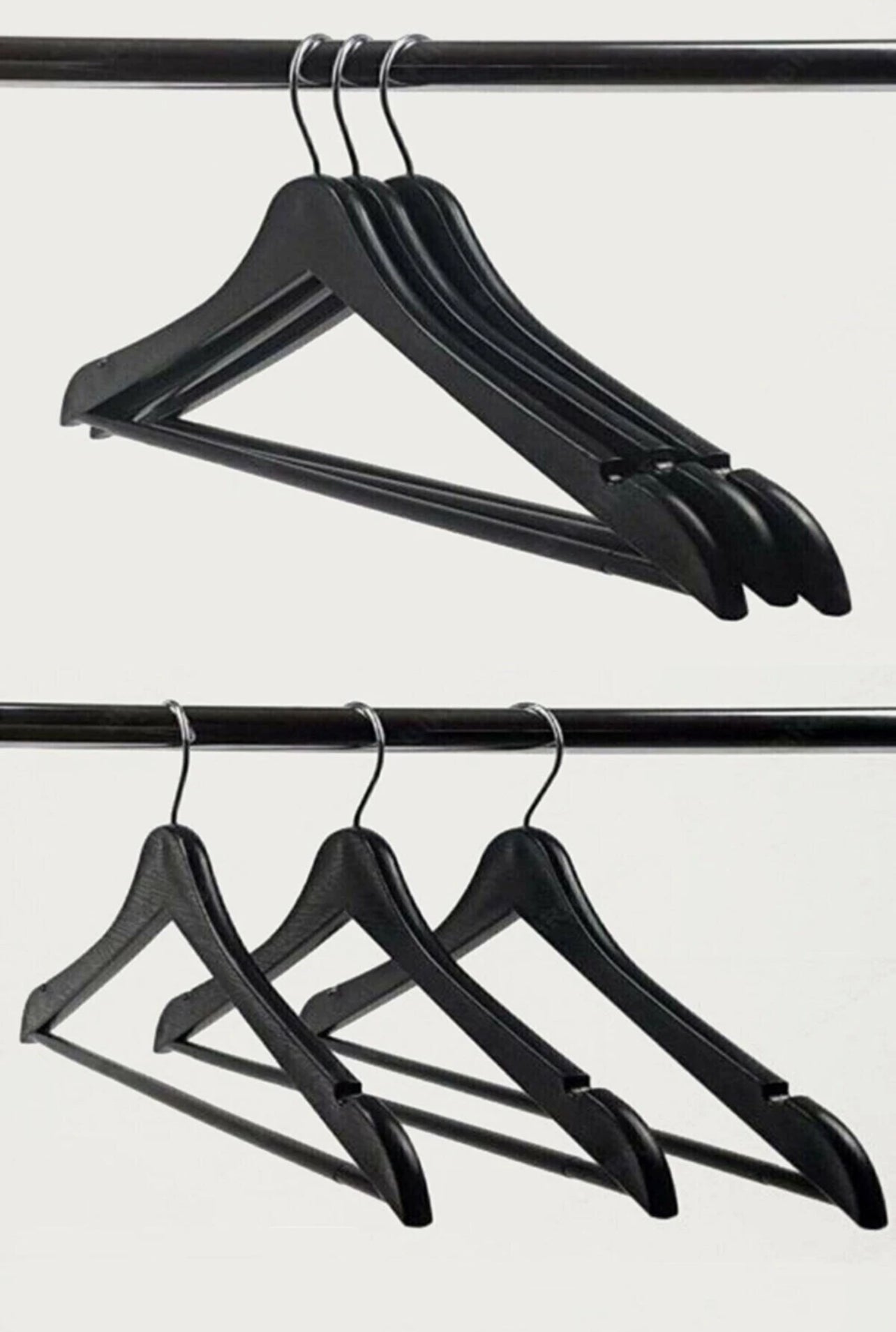 3 Adet Ahşap Görünümlü Uzun Ömürlü Askı